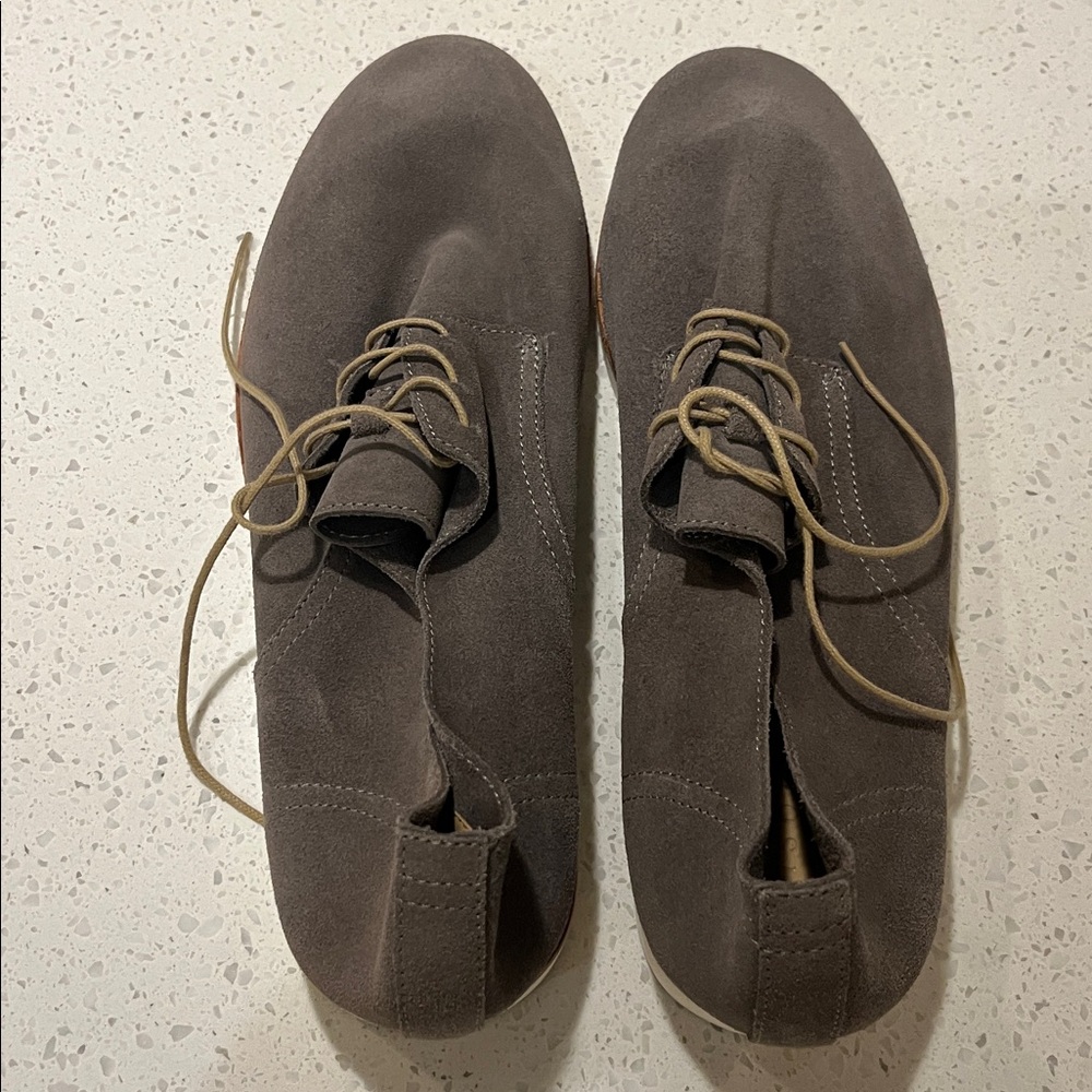 Nisolo Gray Suede Lightweight Derby Oxfords (Never worn)